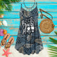 Beach Tropical V-Neck Sleeveless Cami Dress For Island Holidays And Thoughtful Gifting