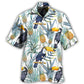 Tropical Bird Minimal Background Hawaiian Shirt For Casual Gatherings, Beach Holidays, And Thoughtful Gift Giving