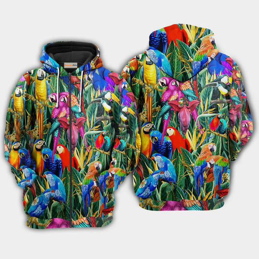 Tropical Parrot Hoodie For Animal Lovers Casual Streetwear Travel And Everyday Comfort