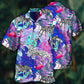 Tropical Animals Jungle Leaf Design Hawaiian Shirt For Tropical Holidays, Outdoor Gatherings, And Everyday Comfort