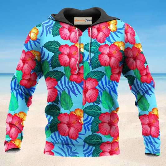 Tropical Garden Flowers Hoodie For Relaxed Streetwear Weekend Travel And Everyday Style