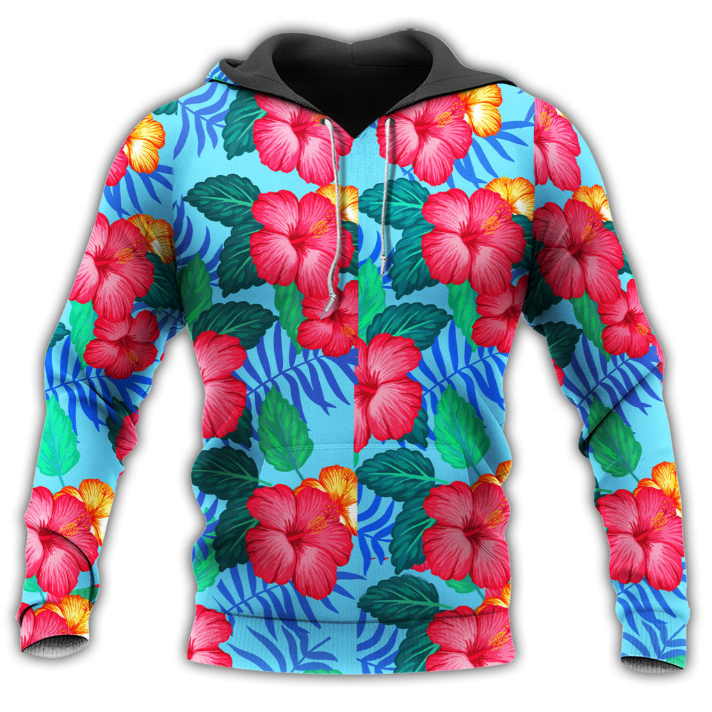 Tropical Garden Flowers Hoodie For Relaxed Streetwear Weekend Travel And Everyday Style