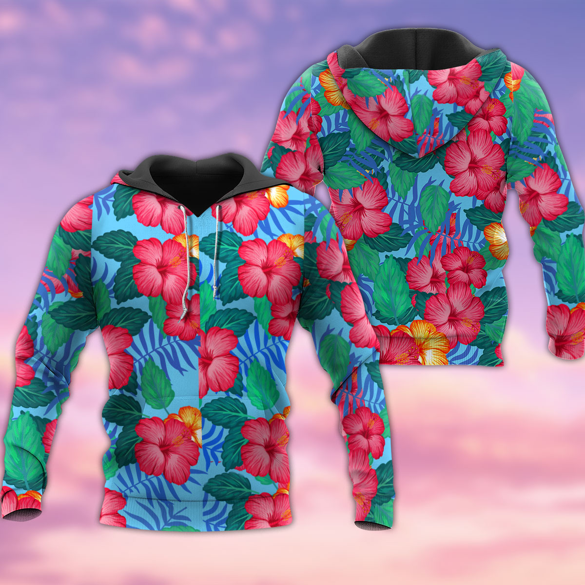 Tropical Garden Flowers Hoodie For Relaxed Streetwear Weekend Travel And Everyday Style