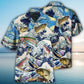 Fishing Trout Big Waves Hawaiian Shirt Design View For Casual Summer Styling