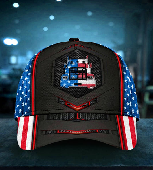 Truck American Flag Driver Pride Classic Cap For Holiday Trips Daily Outfits And Thoughtful Gifting