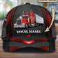 Truck Strong Red Black Personalized Classic Cap For Casual Styling Holiday Travel And Weekend Adventures
