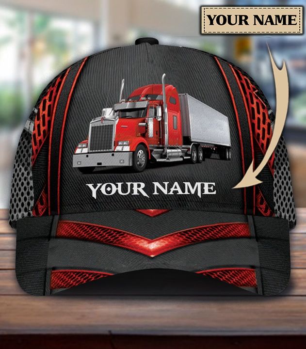 Truck Strong Red Black Personalized Classic Cap For Casual Styling Holiday Travel And Weekend Adventures