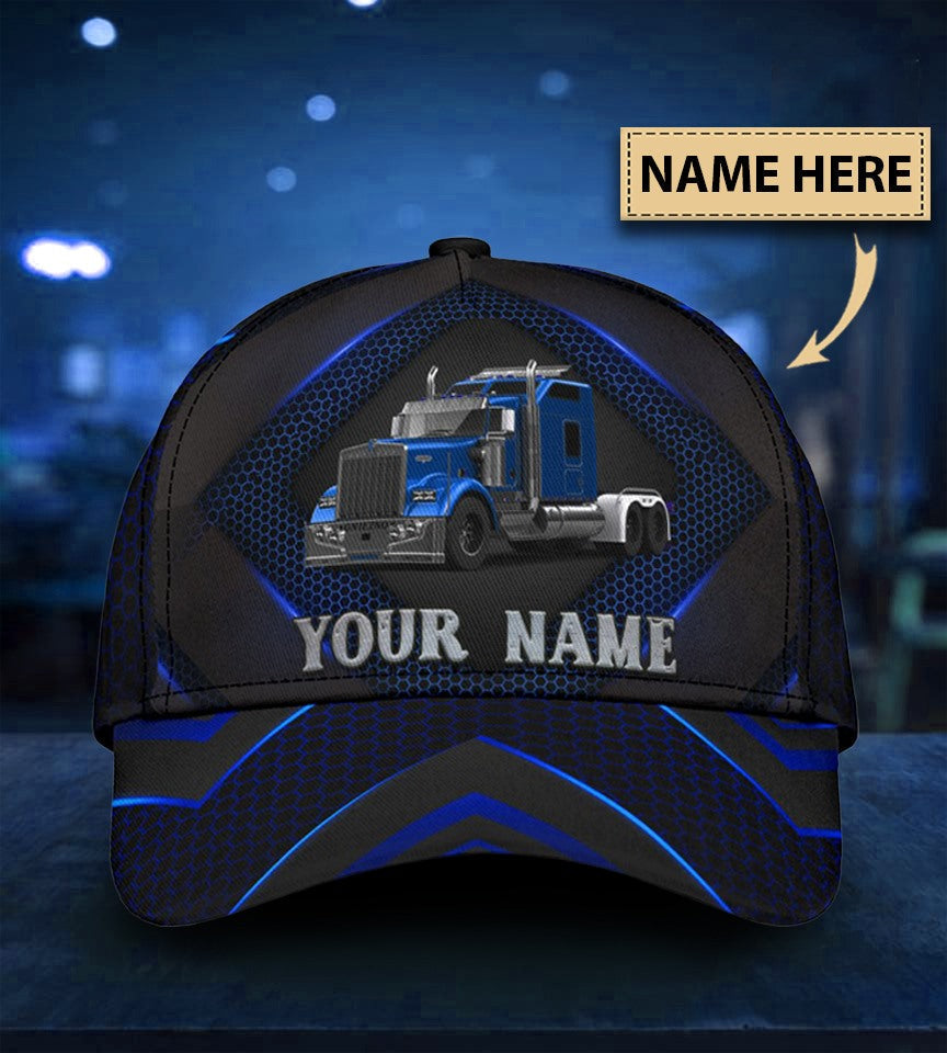 Truck Blue Black Personalized Classic Cap For Outdoor Travel Parties And Thoughtful Holiday Gifting