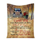 Truck I Love You Truck Couple Trucker Flannel Blanket For Cozy Bedroom Sofa Decor