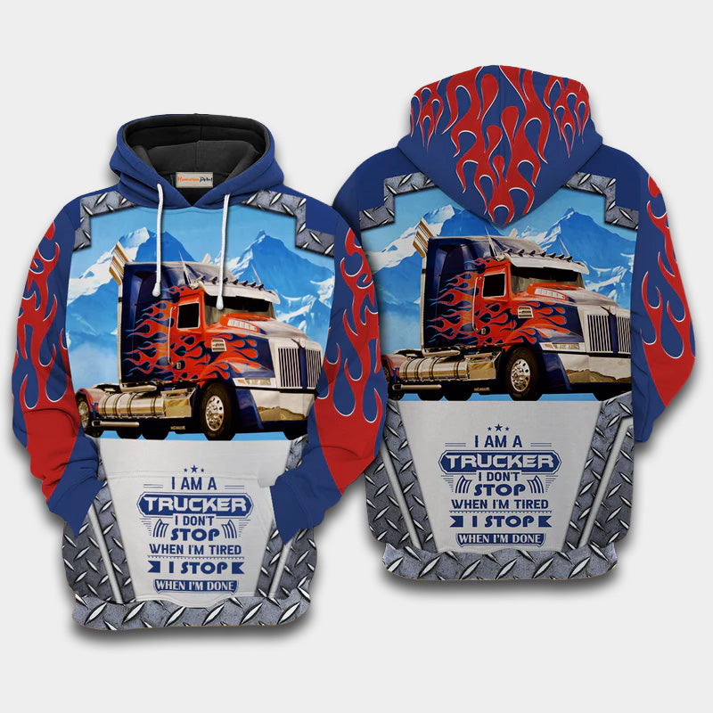 Truck Stop When Done Hoodie For Garage Inspired Outfits Travel And Comfortable Style