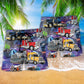 Neon Truck Beach Shorts Pattern Detail For Island Trips And Thoughtful Gift Giving