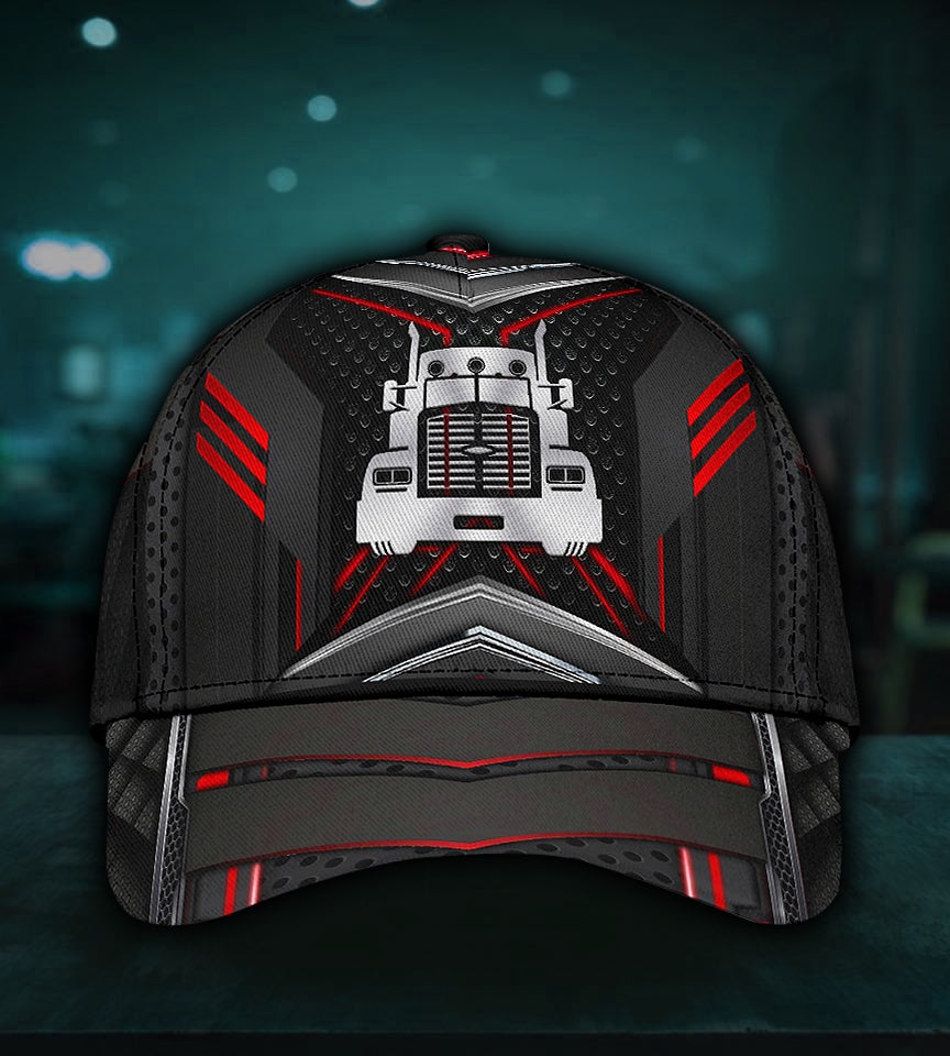 Truck Metal Carbon Black Red Classic Cap For Beach Outings Holidays And Thoughtful Everyday Style