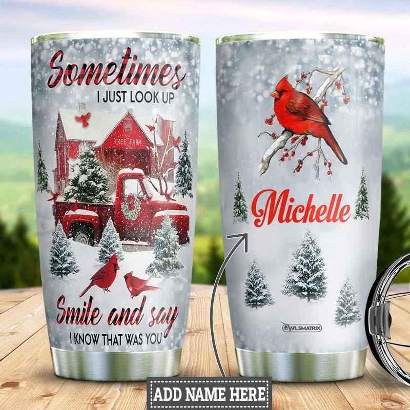 Truck Sometimes Smile And Say Personalized 20 Oz Tumbler For Coffee Travel And Daily Drinks