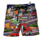 Truck Proud American Trucker Eagle Hawaiian Beach Shorts For Coastal Travel And Celebrations