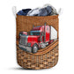 Truck Rattan Texture Laundry Basket For Bathroom Bedroom Storage