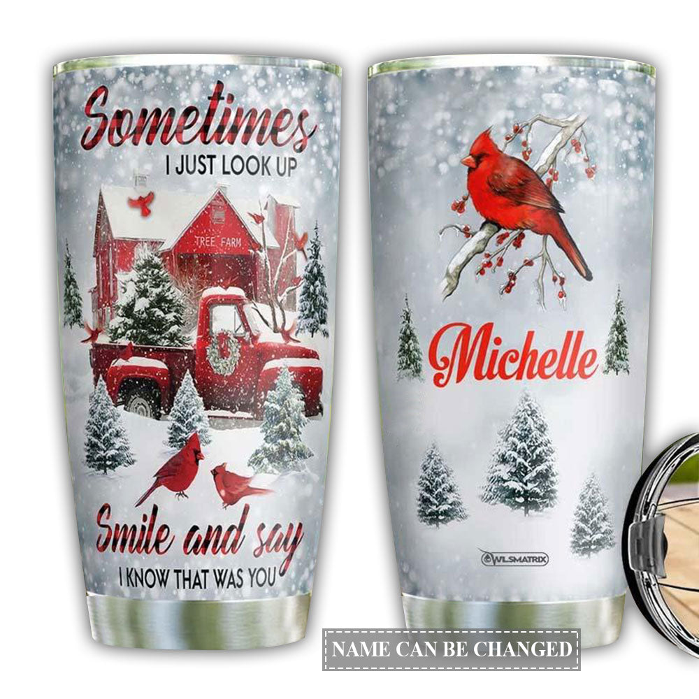 Truck Sometimes Smile And Say Personalized 20 Oz Tumbler For Coffee Travel And Daily Drinks