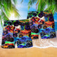 Truck Lifestyle Road Lifestyle Color Beach Shorts Pattern View For Vacation Travel And Outdoor Fun