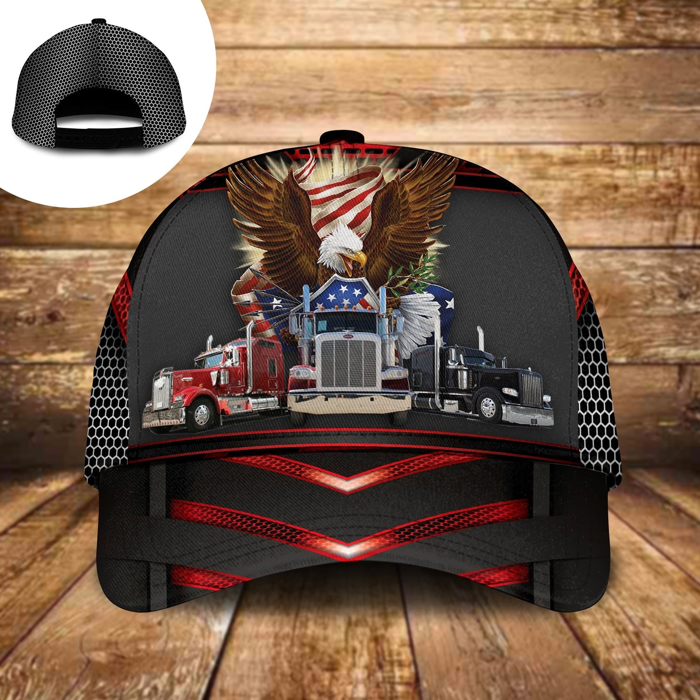 Truck Driver Eagle Patriotic Classic Cap For Holiday Adventures Parties And Comfortable Styling