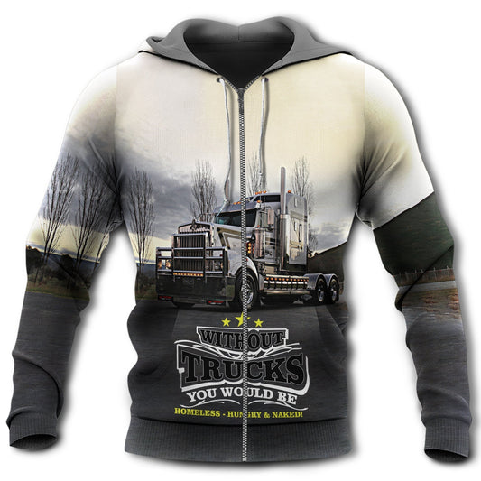 Truck Life Road Humor Hoodie For Automotive Enthusiasts Road Trips And Casual Everyday Wear