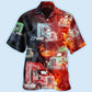 Truck Hot Racing Fire Hawaiian Shirt For Coastal Adventures And Warm Weather Wear