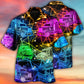 Neon Colorful Truck Hawaiian Shirt For Summer Events And Casual Outdoor Wear