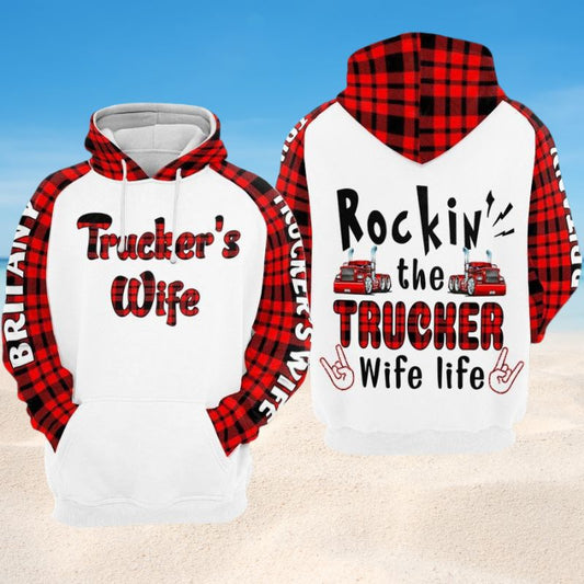 Trucker Wife Life Personalized Hoodie For Weekend Trips Relaxed Outfits And Thoughtful Gifting
