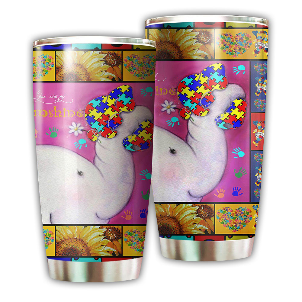 Autism Sunflower Sunshine Love 20 Oz Tumbler For Coffee Travel And Daily Drinks