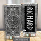 Viking Sign Silver Personalized 20 Oz Tumbler For Coffee Travel And Daily Drinks