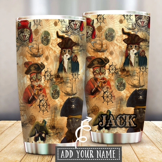Cat Personalized 20 Oz Tumbler For Coffee Travel And Daily Drinks