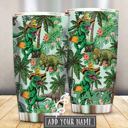 Dinosaurs Funny Personalized 20 Oz Tumbler For Coffee Travel And Daily Drinks