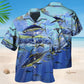 Tuna Fishing Blue Sky Hawaiian Shirt For Summer Vacation, Beach Travel, And Casual Wear