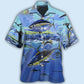 Blue Fishing Tuna Sky Ocean Hawaiian Shirt For Beach Parties And Weekend Getaways