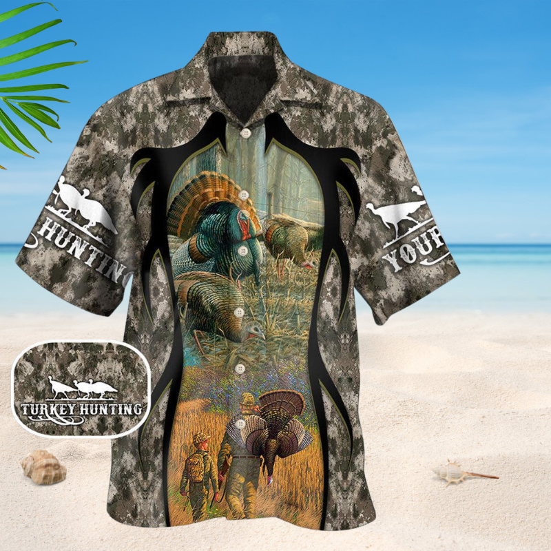 Turkey Hunting Hawaiian Shirt For Tropical Holidays, Outdoor Gatherings, And Everyday Comfort