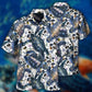 Creative Turtle Pattern Hawaiian Shirt For Tropical Holidays, Outdoor Gatherings, And Everyday Comfort