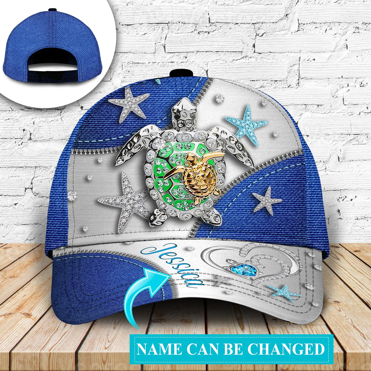 Turtle Blue Jewelry Personalized Classic Cap For Outdoor Travel Parties And Thoughtful Holiday Gifting