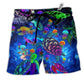 Turtle Amazing Sea Glowing Hawaiian Print Beach Shorts For Tropical Coastal Getaways