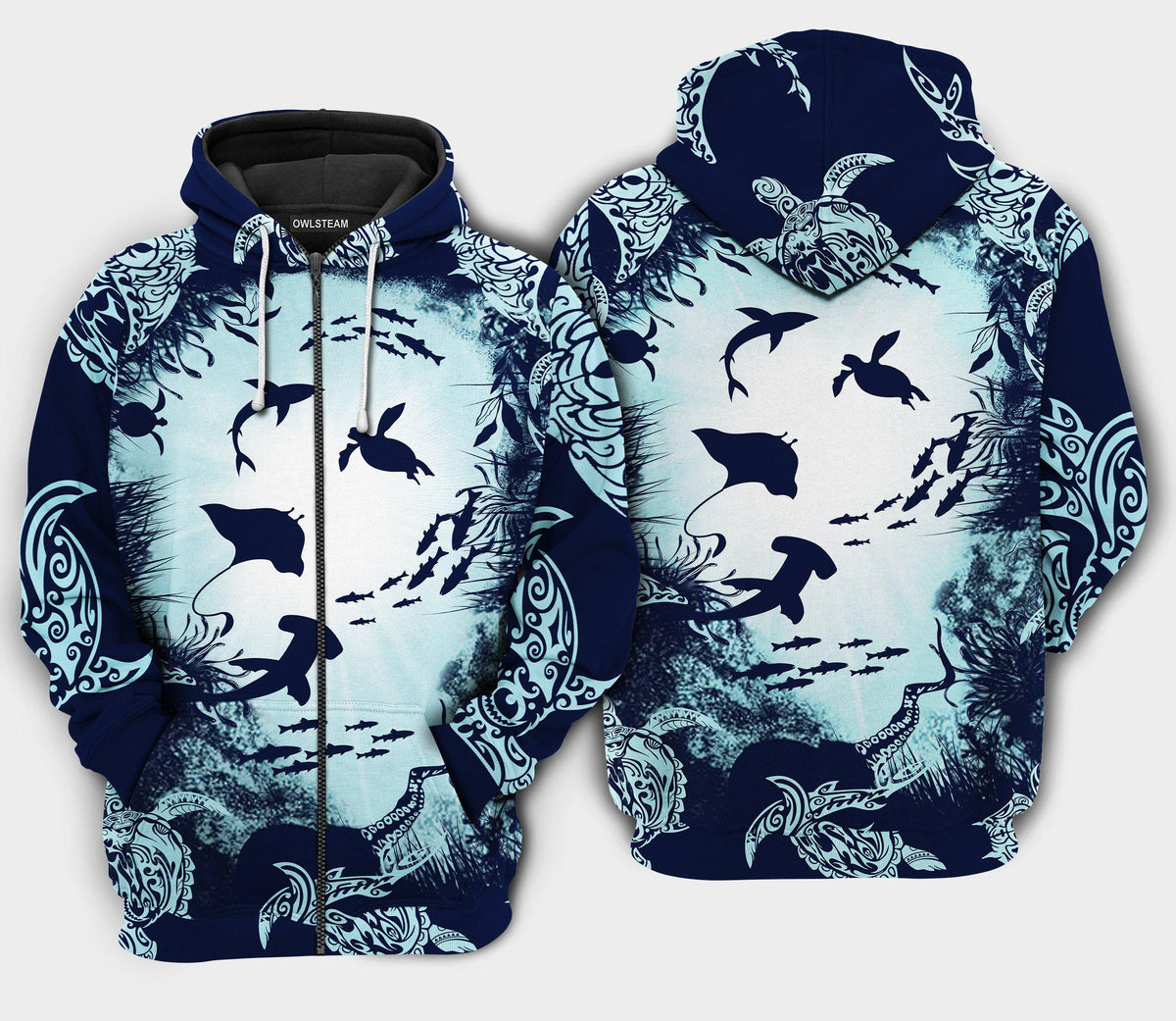Turtle Aquarium Ocean Life Hoodie For Coastal Life Casual Events And Everyday Comfort