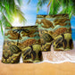 Wise Turtle Slow And Steady Quote Beach Shorts Design Detail For Weekend Getaways And Beach Days