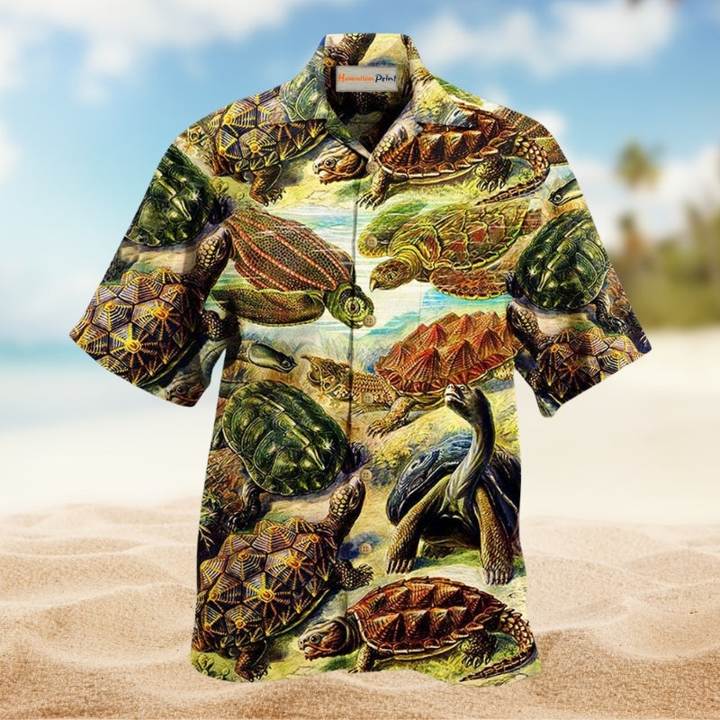 Turtle Be Not Afraid Of Going Slowly Hawaiian Shirt For Summer Vacation Beach Travel And Relaxed Casual Wear