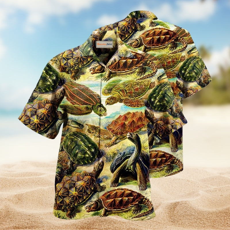 Turtle Be Not Afraid Of Going Slowly Hawaiian Shirt For Summer Vacation Beach Travel And Relaxed Casual Wear