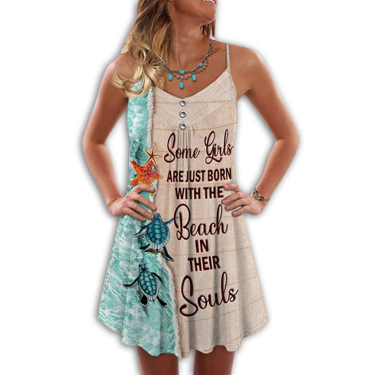 Turtle Beach Soul Vibes – Women's Summer Sleeveless V-Neck Camisole Dress