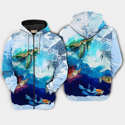 Turtle Ocean Flow Hoodie For Sea Inspired Outfits Travel And Thoughtful Gifting