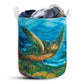 Turtle In Sea Color Laundry Basket For Bathroom Bedroom Storage
