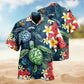 Gothic Dark Skull Hawaiian Shirt Graphic Artwork Detail For Island Holidays