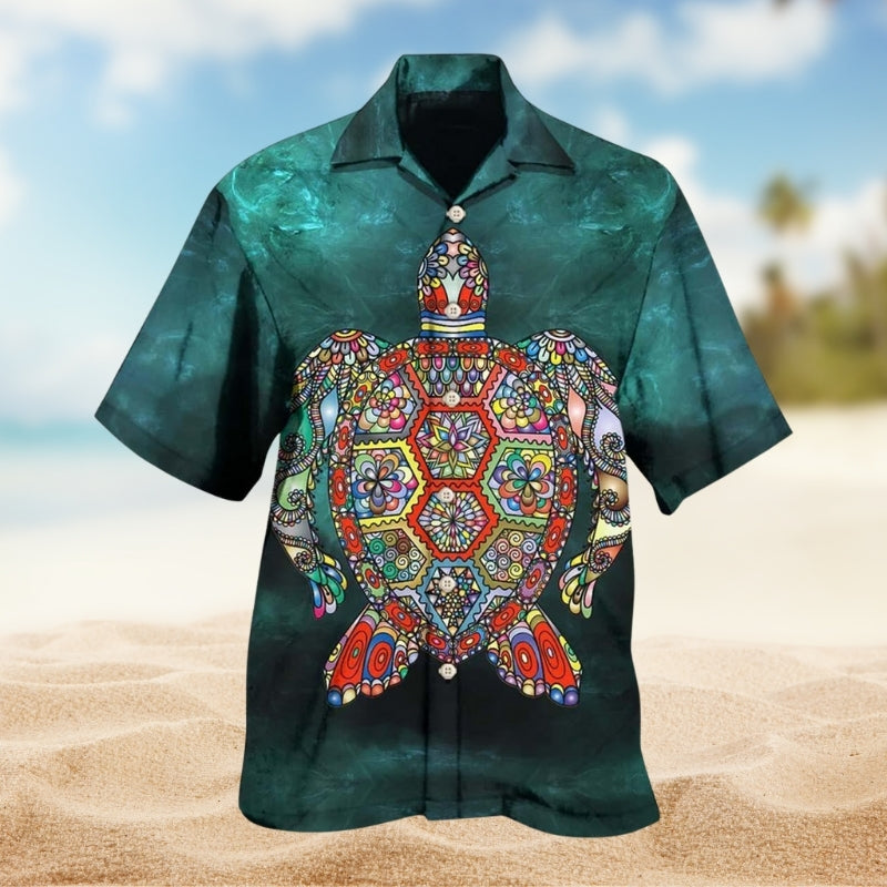 Turtle Sea Hawaiian Shirt For Animal Lovers, Beach Travel, And Casual Summer Style