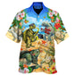 Turtle Music Everyday Hawaiian Shirt For Summer Vacation, Beach Travel, And Relaxed Casual Everyday Wear
