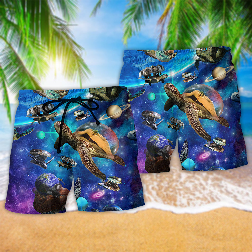 Eco Turtle Loves Planet Beach Shorts For Sunny Holidays And Comfortable Daily Styling