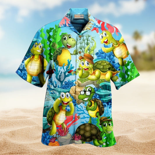Funny Surfing Dinosaur Hawaiian Shirt Print Closeup For Summer Travel