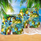 Funny Mini Turtle Happy Beach Shorts Pattern Detail For Relaxed Warm Weather Outfits