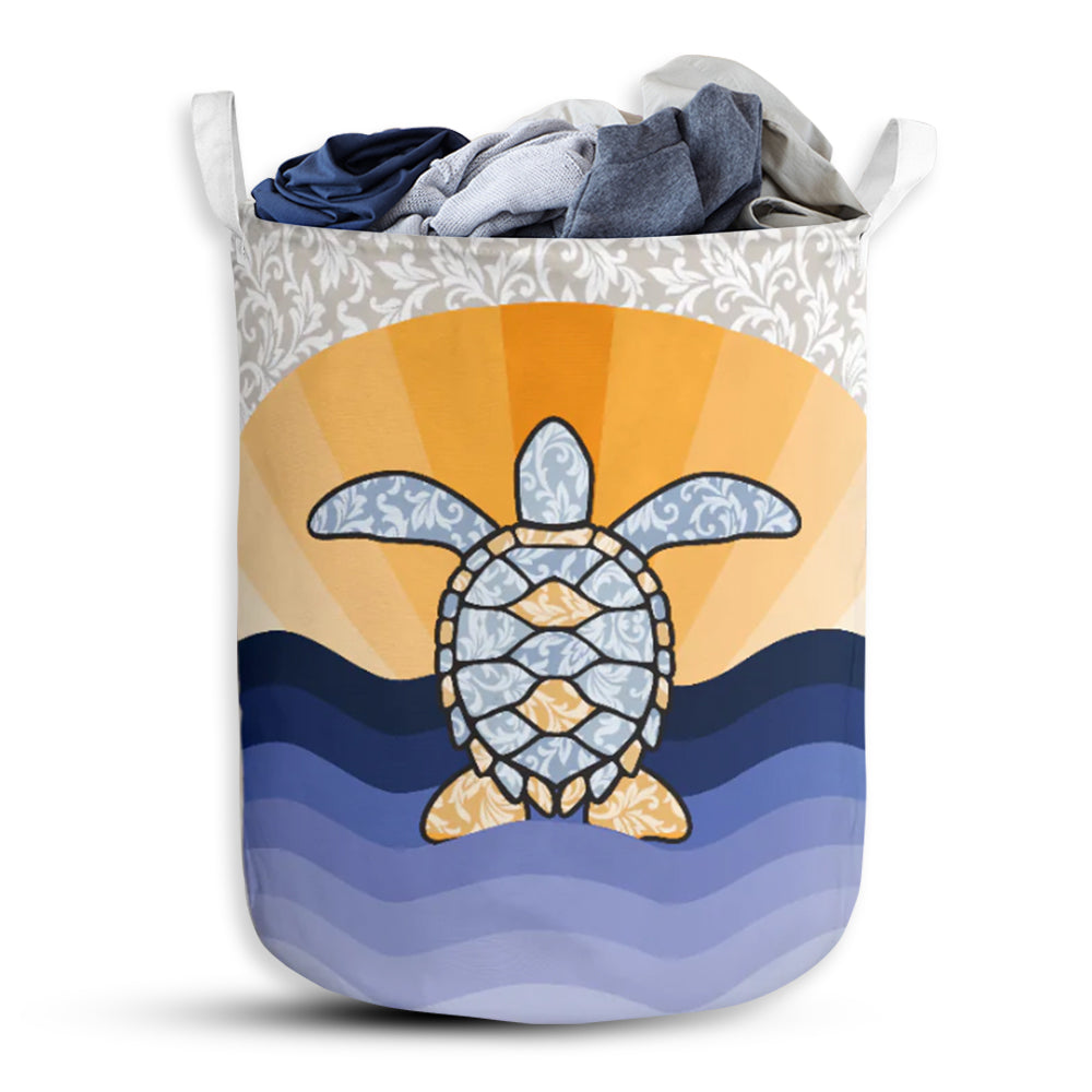 Turtle Palette Color Cute Laundry Basket For Bathroom Bedroom Storage